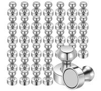 Aenienoe 38 Pack Fridge Magnets Strong Small Neodymium Magnets for Refrigerator Whiteboard Magnetic Board Crafts Home Office and School Mini Magnet Silver