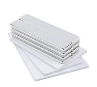 Aenienoe Neodymium Magnets Strong Bar 50x10x3mm Magnetic Strips Self Adhesive Rare Earth Magnets with Double-Sided Adhesive Flat Magnets Thin Strong for Fridge Kitchen Craft Storage 8Pack