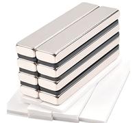Aenienoe Neodymium Magnets Strong Bar 50x10x5mm Magnetic Strips Self Adhesive N52 Rare Earth Magnets with Double-Sided Adhesive Flat Magnets Thin Strong for Fridge Kitchen Craft Storage 8Pack