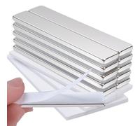 Aenienoe Neodymium Magnets Strong Bar 60x10x3mm Magnetic Strips Self Adhesive Rare Earth Magnet with Double-Sided Adhesive Flat Magnets Thin Strong for Fridge Kitchen Craft Storage 10Pack