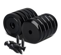 Aenienoe Neodymium Magnets Strong Magnet Disc 80lb+ Pulling Force 32mm with Countersunk Hole and Screws Extra Strong Rare Earth Magnets Large Black 10Pack