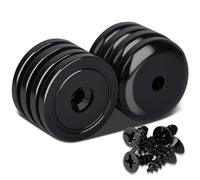 Aenienoe Neodymium Magnets with Hole Strong Magnet Disc 100lb+ Pulling Force 36mm with Countersunk Hole and Screws Extra Strong Rare Earth Magnets Large Black 8Pack