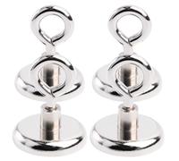 Aenienoe Strong Neodymium Magnets Fishing 120lb Pulling Force Heavy Duty 36 mm Extra Strong Magnet Industrial Magnets for Retrieving in River and Salvage 4 Pack