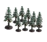 AENIMELY 10pcs Miniature Christmas Tree and Plant Figurines, Realistic Model for Sand Table, Christmas Scene, Cake Toppers, and Birthday Decor