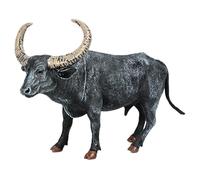 AENIMELY Hollow Black Buffalo Figurine - Realistic Wild Animal Toy for Kids, Educational Farm Learning Model, Cake Topper & Birthday Gift
