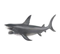 AENIMELY Hollow Megalodon Shark Figurine - Realistic Prehistoric Ocean Sea Animal Figurines for Kids, Educational Sea Life Model, Cake Topper & Marine Display