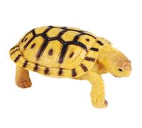 AENIMELY Pancake Tortoise Figurine (Black Shell) - Realistic Solid Turtle Model for Kids - Educational Reptile Animal Toy, Nature Learning Gift, Wildlife Decoration