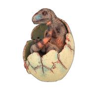 AENIMELY Realistic Dinosaur Egg Toy - Solid Dinosaur Figure Model, Educational for Kids, Cake Topper, Party Decoration & STEM Project (Raptor)