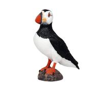 AENIMELY Realistic Puffin Bird Figurine on Rock - Solid Wildlife Animal Figurines for Kids - Educational Toy, Desktop Decoration, Nature Learning Display