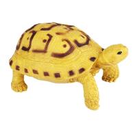 AENIMELY Red-Footed Tortoise Figurine (Yellow Shell) - Realistic Solid Land Turtle Model for Kids - Educational Reptile Toy, Wildlife Learning Gift, Nature Diorama Decoration