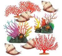 AENIMELY Sea Animal Figurines - Realistic Sea Life Models with Seashells, Coral - Cognitive Learning Toys and Ocean Beach Decorations for Kids