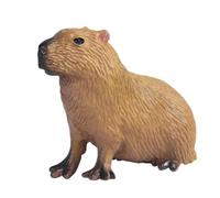 AENIMELY Sitting Capybara Figurine - Realistic Solid Amazon Animal Toy for Kids - Wildlife Learning Model, Rainforest Diorama Decoration, Cognition Gift