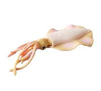 AENIMELY Squid Figurines - Realistic TPR Soft Rubber Ocean Animal Figure with Hard Shell - Stress Relief Squeeze Toy, Educational Sea Life Creatures Cake Topper for Kids