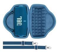 Aenllosi for JBL Charge 6 Bluetooth Speaker Hard Travel Carrying Case with Shoulder Strap,Blue,Case Only