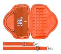 Aenllosi for JBL Charge 6 Bluetooth Speaker Hard Travel Carrying Case with Shoulder Strap,Orange,Case Only