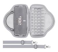 Aenllosi for JBL Charge 6 Bluetooth Speaker Hard Travel Carrying Case with Shoulder Strap,White,Case Only