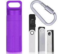 Aenllosi for Ledger Nano X, Ledger Nano S Plus and Ledger Nano S Crypto Hardware Wallet Case - Aluminum Alloy, Fire Resistant & Waterproof, Only Case(Purple)