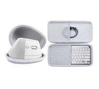 Aenllosi Hard Carry Case for Logitech MX Keys Mini Minimalist Wireless Illuminated Keyboard+Logitech Lift Right Vertical Ergonomic Wireless Bluetooth Mouse, Case Only(White)