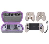 Aenllosi Hard Carrying Case Compatible with GameSir G8 Galileo Type-C Mobile Gaming Controller ,Grey+Silicone Grip Cover for GameSir G8 Galileo/G8 Plus Phone Controller,Case Only (White)