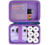 Aenllosi Hard Storage Case for Manttely/Nevanah/Mafiti Kids Instant Print Camera, Childs Camera Photo Paper 6 Roll & Color Pen Organizer Box, Purple (Case Only)