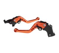 Aenmcs Brake Handle Fit for Hyosung GT125 Comet Motorcycle Brake Clutch Lever 3D Adjustable Aluminum Motorbike Brake Lever(Short Orange)