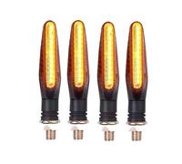 Aenmcs Headlight Kit 24Led Motorcycle LED Turn Signal Lights Flowing Indicators Front Rear Light FIT For Honda(4Pcs Yellow)