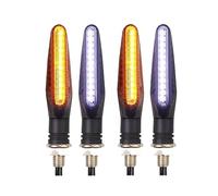Aenmcs Headlight Kit 24Led Motorcycle LED Turn Signal Lights Flowing Indicators Front Rear Light FIT For Honda(4Pcs White to Yellow)