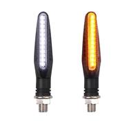 Aenmcs Headlight Kit 24Led Motorcycle LED Turn Signal Lights Flowing Indicators Front Rear Light FIT For Honda(2Pcs White to Yellow)