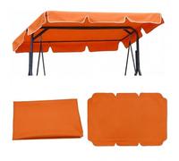 Aenmezen 2-3 Seat Swing Canopy Replacement Top Cover, Thicken Waterproof Oxford Fabric, Garden Hammock Chair UV Resistant Top Cover, 55.9/64.5/74.8/76.7/82.7in(Orange,64.5x44.9in)