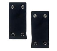 Aenmt Women’s Bodysuit Extender, Washable and Removable Bodysuit Crotch Extender with 2 Metal Snaps, 2 Pcs, Black-m, 4" Length