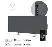 AENO Premium Eco Smart Heater LED GH5S. Plug type: UK, 700W, Infrared+convection heating type, Tempered glass, Grey