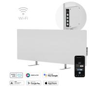 AENO Premium Eco Smart Heater LED GH3S. Plug type: UK, 700W, Infrared+convection heating type, Tempered glass, White