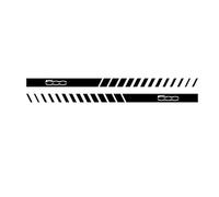 AENQNVK 2PCS Car Decals Vinyl Door Side Stripes Stickers,Fit For Fiat 500 Abaith Auto Body Decoration Graphics Accessories