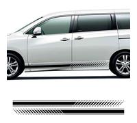 AENQNVK 2PCS Car Door Stickers Stripes Graphics Vinyl Decals,Fit For Nissan Elgrand E50 E51 E52 2.5 3.5 Camper Van Accessories