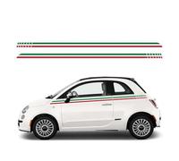 AENQNVK Car Vinyl DecalsRacing Stripes Graphics Side Door Sticker,Fit For Fiat 500 Abarth 595 695 500C Accessories