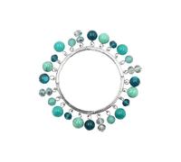 Aenu Handmade Beaded Stretch Bracelets Multi Unique Shaking Stone Dangling Beads Bracelets for Women, 24 inches, Glass, no gemstone