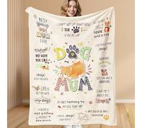 Aeoauter Dog Mum Gifts Flannel Blanket 150x200cm | Personalised Soft Dog Lovers Presents for Women & Dog Owner Dog Themed Gifts Throw