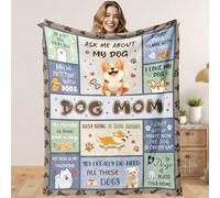 Aeoauter Dog Mum Gifts Flannel Blanket 150x220cm - Personalised Themed Present for Women Dog Lovers & Dog Owner Throws for Bed Sofa