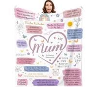 Aeoauter Mum Birthday Gifts from Daughter Son 150 x 130 cm | Personalised Flannel Fluffy Blanket Present, Soft Warm Gifts for Mum, Unique Mothers day/Christmas/to My Mummy Present Throw
