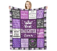 Aeoauter Personalised Daughter Birthday gifts Flannel Blanket 60" x 50" | Daughter Gifts from Mum Dad, To My Daughter Fluffy Throw Blanket Presents for Dear Daughters on Christmas/Graduation/Wedding