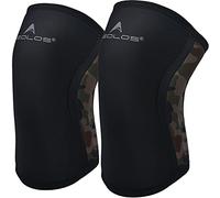 AEOLOS Knee Sleeves (1 Pair)，7mm Compression Knee Braces for Heavy-Lifting,Squats,Gym and Other Sports (Black Camo X-Large)