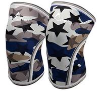 AEOLOS Knee Sleeves (1 Pair)，7mm Compression Knee Braces for Heavy-Lifting,Squats,Gym and Other Sports (X-Large, Star)