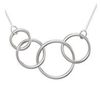 Aeon 40th Birthday Necklace - 925 Sterling Silver | Adjustable 16-18 Inch Silver Necklace | Polishing Cloth | Decade Infinity Ring