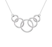 Aeon 50th Birthday Necklace - 925 Sterling Silver | Adjustable 16-18 Inch Silver Necklace | Polishing Cloth | Decade Infinity Ring