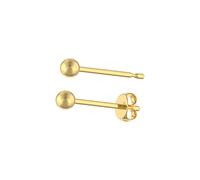 Aeon Gold Ball Stud Earrings - 4mm 9 Carat Yellow Gold | Simple Timeless Design | Gift Box & Polishing Cloth Included