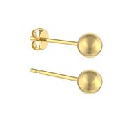 Aeon Gold Ball Stud Earrings - 7mm 9 Carat Yellow Gold | Simple Timeless Design | Gift Box & Polishing Cloth Included | Gifts for Women