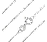 Aeon Real Sterling Silver 1mm Venice Box Chain in 16 Inches, 18 Inches and 20 Inches. 925 Silver Necklace (16)