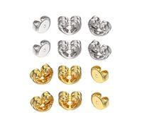 Aeon Replacement Earring Backs - 2 Pairs Silver + 2 Pairs Gold Plating on Silver | 925 Sterling Silver Butterfly Safety Backings