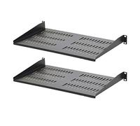 Aeons 1U Universal Server Rack Shelf Vented Rackmount Cantilever Shelf 10" Deep, for 19” IT Network Rack Cabinet Enclosure - Fixed Server Rack Cabinet Shelf 2-Pack