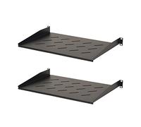 Aeons 1U Universal Server Rack Shelf Vented Rackmount Cantilever Shelf 12" Deep, for 19” IT Network Rack Cabinet Enclosure - Fixed Server Rack Cabinet Shelf 2-Pack